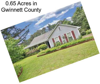 0.65 Acres in Gwinnett County