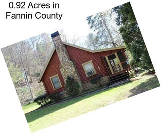 0.92 Acres in Fannin County
