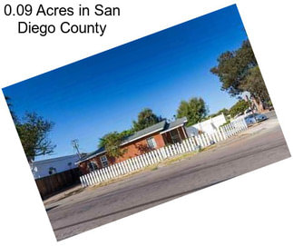 0.09 Acres in San Diego County