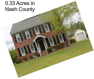 0.33 Acres in Nash County