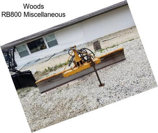 Woods RB800 Miscellaneous