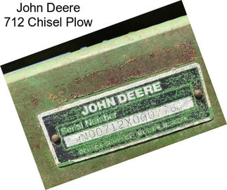 John Deere 712 Chisel Plow
