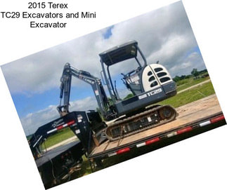 2015 Terex TC29 Excavators and Mini Excavator