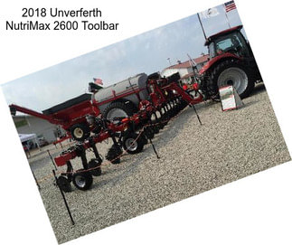 2018 Unverferth NutriMax 2600 Toolbar