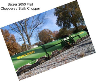 Balzer 2650 Flail Choppers / Stalk Chopper