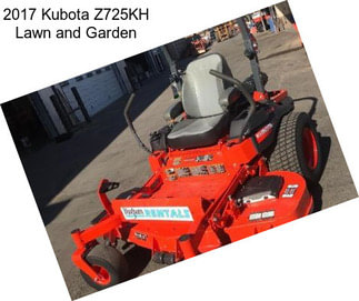 2017 Kubota Z725KH Lawn and Garden