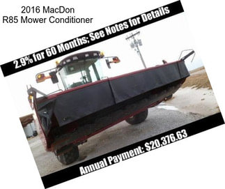 2016 MacDon R85 Mower Conditioner