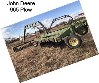 John Deere 965 Plow
