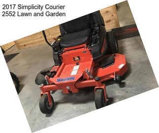 2017 Simplicity Courier 2552 Lawn and Garden