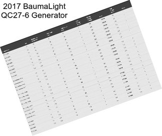 2017 BaumaLight QC27-6 Generator