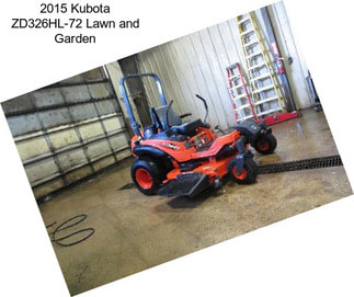 2015 Kubota ZD326HL-72 Lawn and Garden