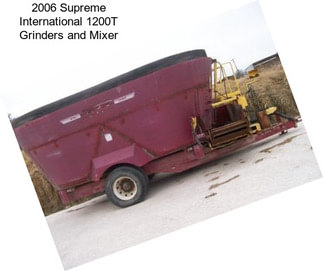 2006 Supreme International 1200T Grinders and Mixer