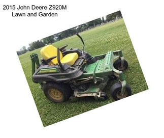 2015 John Deere Z920M Lawn and Garden