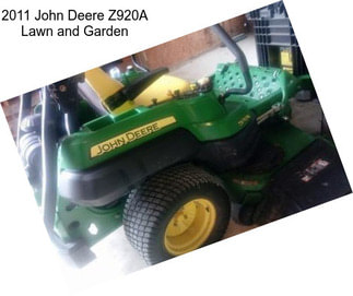 2011 John Deere Z920A Lawn and Garden