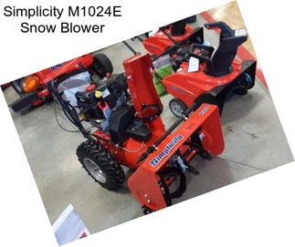 Simplicity M1024E Snow Blower