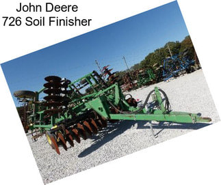 John Deere 726 Soil Finisher