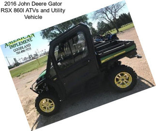 2016 John Deere Gator RSX 860I ATVs and Utility Vehicle