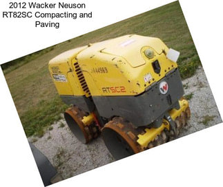 2012 Wacker Neuson RT82SC Compacting and Paving