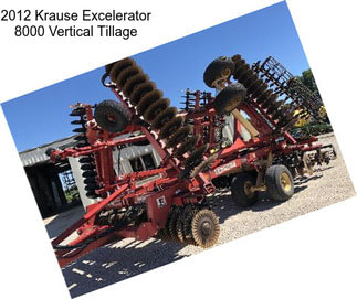 2012 Krause Excelerator 8000 Vertical Tillage