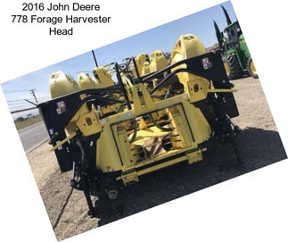 2016 John Deere 778 Forage Harvester Head