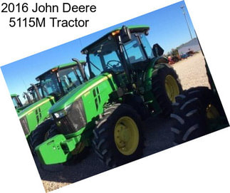 2016 John Deere 5115M Tractor