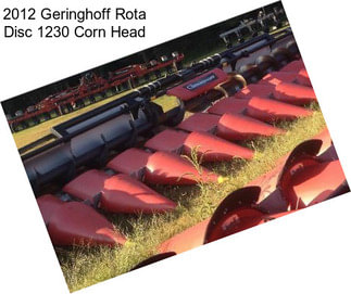 2012 Geringhoff Rota Disc 1230 Corn Head