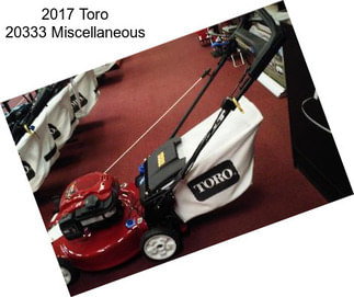 2017 Toro 20333 Miscellaneous