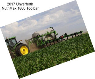 2017 Unverferth NutriMax 1800 Toolbar