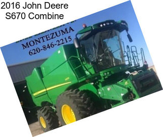 2016 John Deere S670 Combine