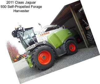 2011 Claas Jaguar 930 Self-Propelled Forage Harvester