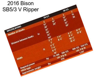 2016 Bison SB5/3 V Ripper
