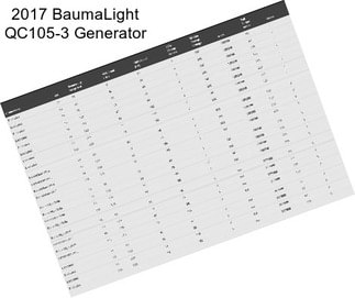 2017 BaumaLight QC105-3 Generator
