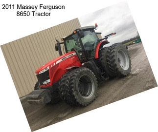 2011 Massey Ferguson 8650 Tractor