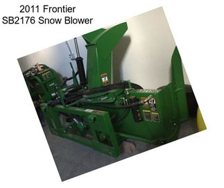 2011 Frontier SB2176 Snow Blower