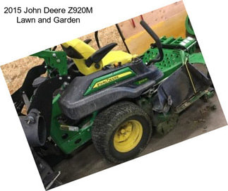 2015 John Deere Z920M Lawn and Garden