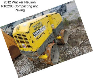 2012 Wacker Neuson RT82SC Compacting and Paving