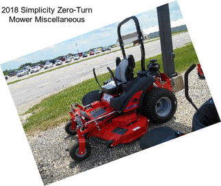 2018 Simplicity Zero-Turn Mower Miscellaneous