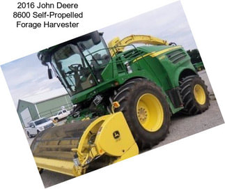 2016 John Deere 8600 Self-Propelled Forage Harvester