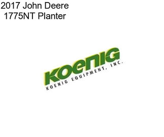 2017 John Deere 1775NT Planter