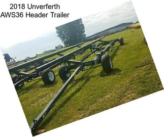 2018 Unverferth AWS36 Header Trailer