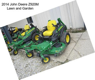 2014 John Deere Z920M Lawn and Garden