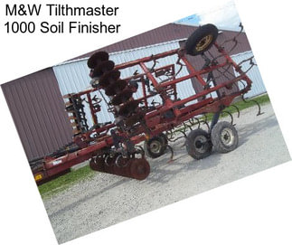 M&W Tilthmaster 1000 Soil Finisher