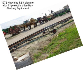 1972 New Idea 52 ft elevator with 4 hp electric drive Hay Stacking Equipment