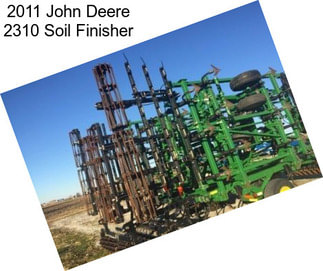 2011 John Deere 2310 Soil Finisher