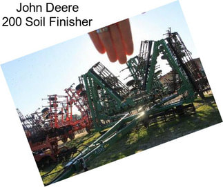 John Deere 200 Soil Finisher