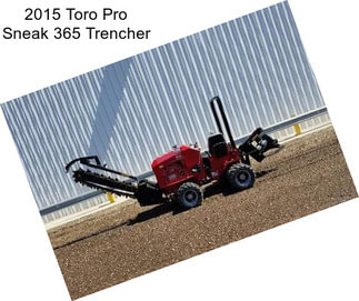 2015 Toro Pro Sneak 365 Trencher