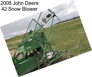 2008 John Deere 42 Snow Blower