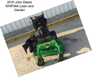 2016 John Deere WHP36A Lawn and Garden