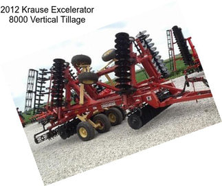 2012 Krause Excelerator 8000 Vertical Tillage
