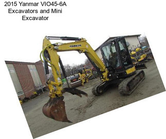 2015 Yanmar VIO45-6A Excavators and Mini Excavator